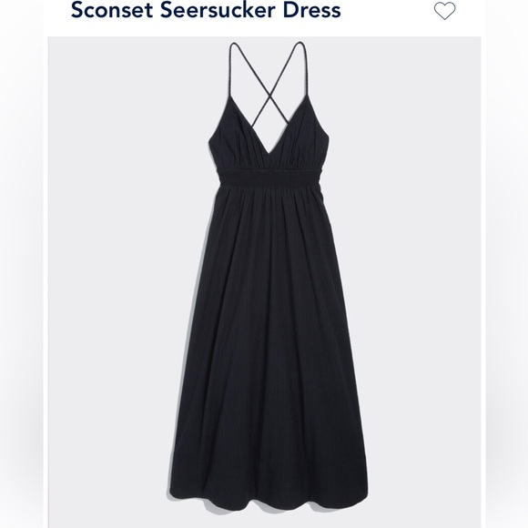Vineyard Vines Seersucker Black Maxi Dress - Picture 2 of 16